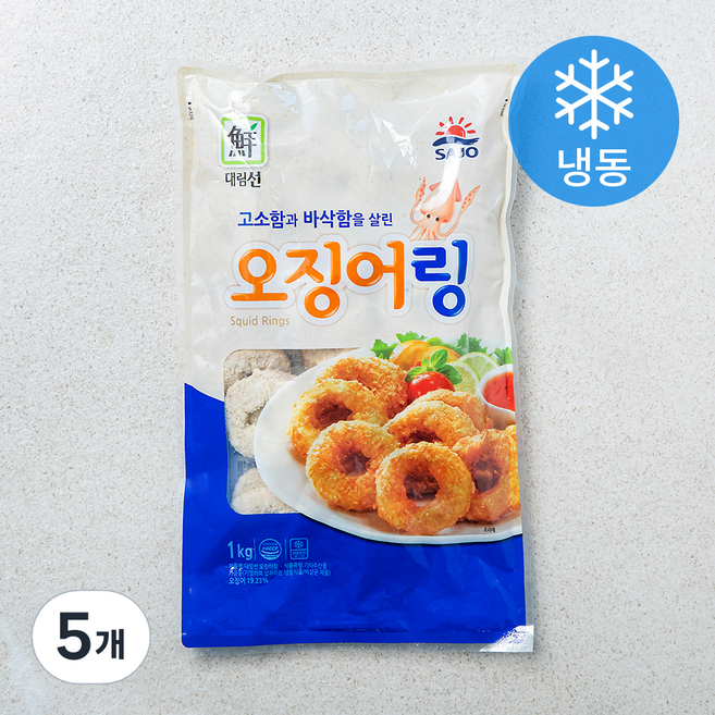 사조 오징어링 (냉동), 1kg, 5개