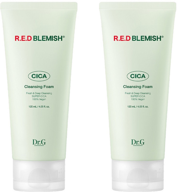 닥터지 레드 블레미쉬 시카 클렌징 폼 더블, 120ml, 2개