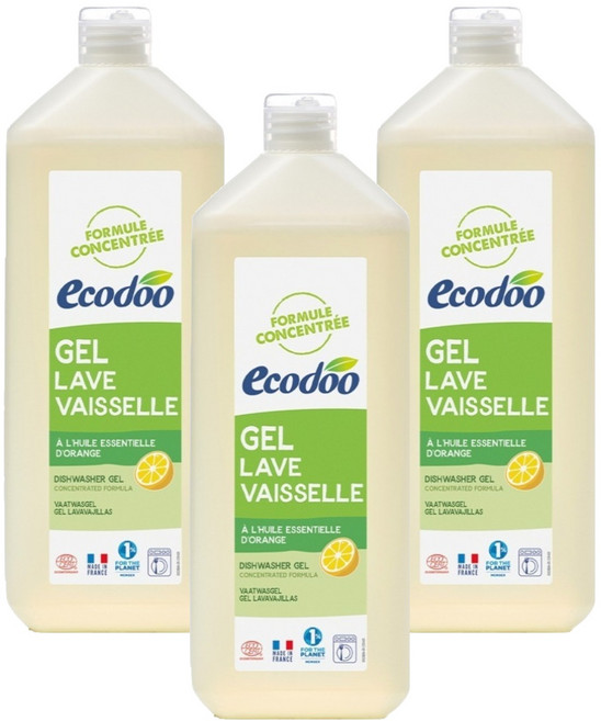 에코두 자동식기세척기용 세제 젤 액상형, 1L, 3개