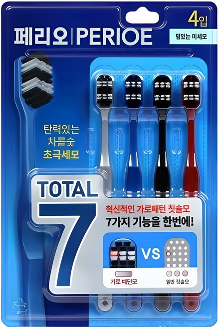 페리오 토탈7 칫솔, 4개입, 1개