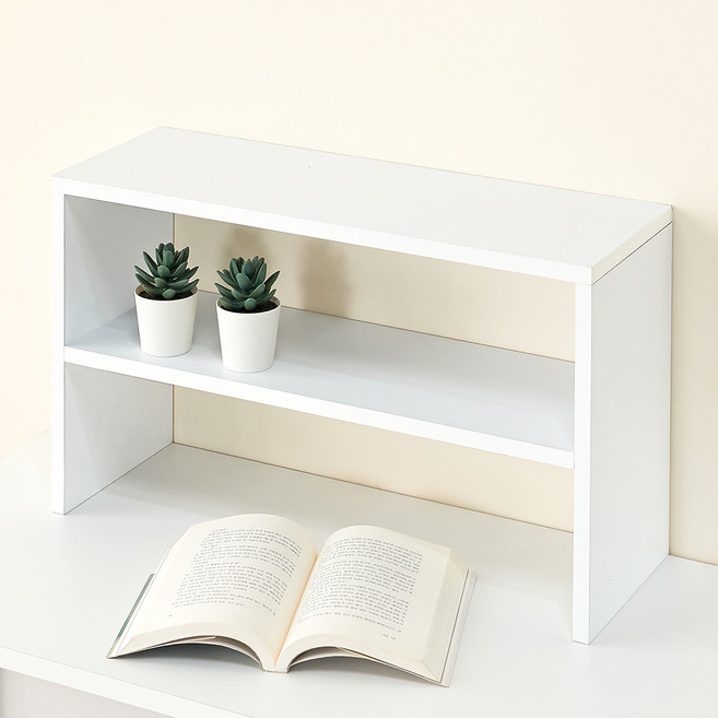 양지가구 양발이 선반, 백색, 2단