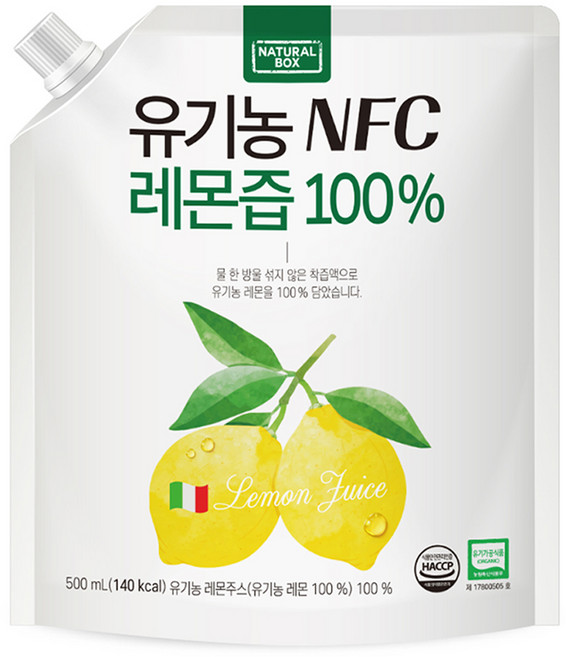 내추럴박스 유기농 NFC 레몬즙, 500ml, 1개