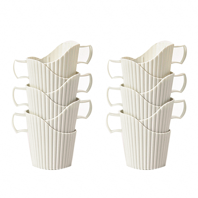 코히모 손잡이 종이컵 홀더 4W418, 아이보리, 12개