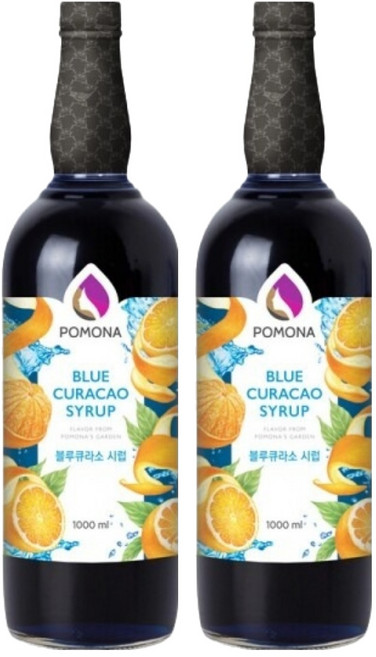 포모나 블루큐라소 시럽, 1L, 2개