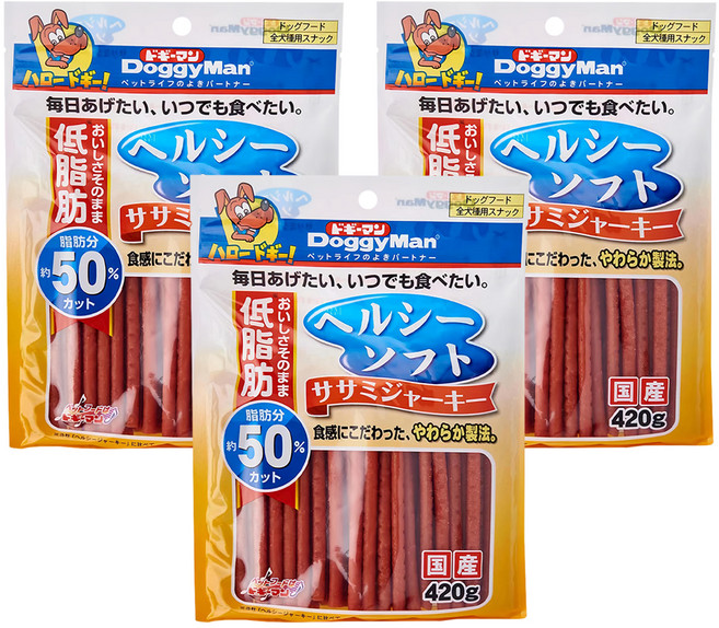 DoggyMan 多格漫 犬用健康低脂軟雞肉條, 雞肉, 420g, 3包
