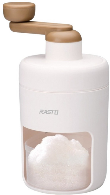 RASTO 家用手動刨冰機, 白色, 主機 + 刨冰盒 + 製冰盒, 1個