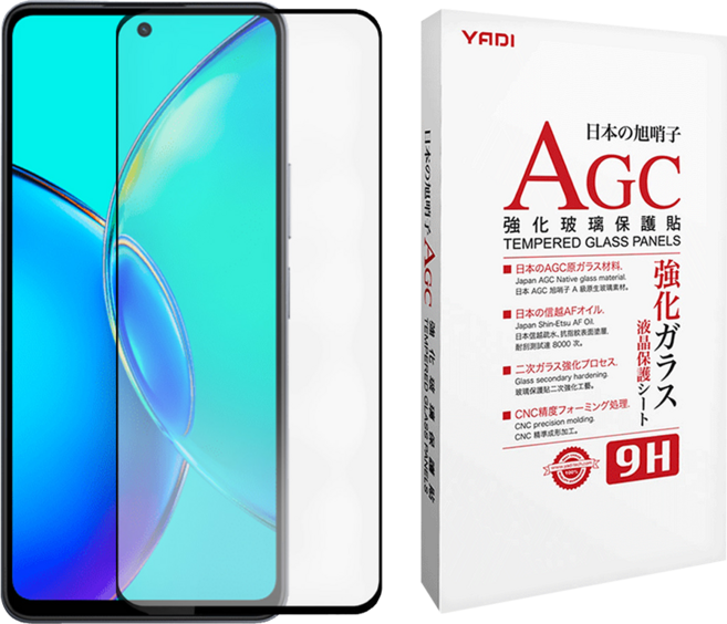 YADI 亞第 水之鏡 AGC全滿版手機玻璃保護貼, 1個