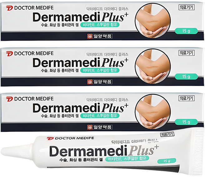 일양약품 더마메디 플러스 수술 화상 흉터 관리 연고, 3개, 15g