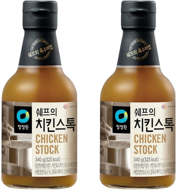 청정원 쉐프의 치킨스톡, 340g, 2개