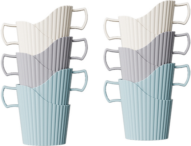 코히모 손잡이 종이컵 홀더 12P 세트 4W418, 3색 혼합, 1세트