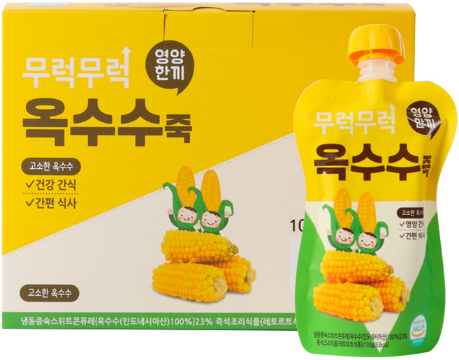 이유케어스 무럭무럭 키즈죽, 옥수수, 7개, 100g