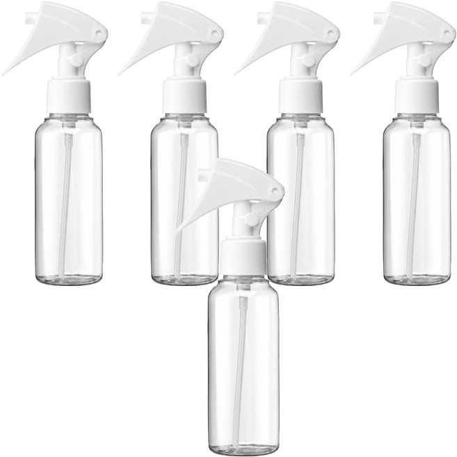 MEKO 圓形噴槍瓶 100ml, 透明, 5個