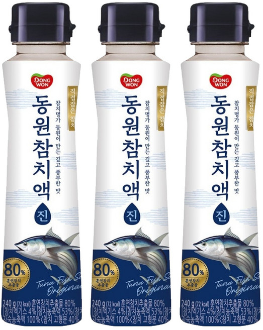 동원 참치액 진, 240g, 3개
