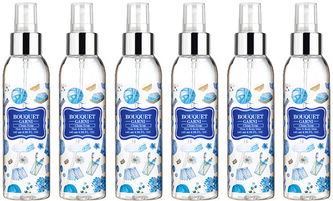 부케가르니 헤어 앤 바디미스트 클린솝, 145ml, 6개