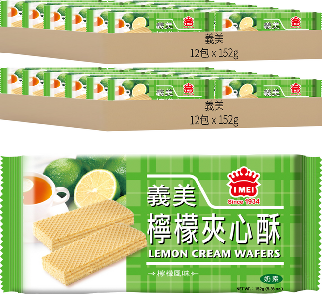 義美 夾心酥 檸檬, 152g, 24包