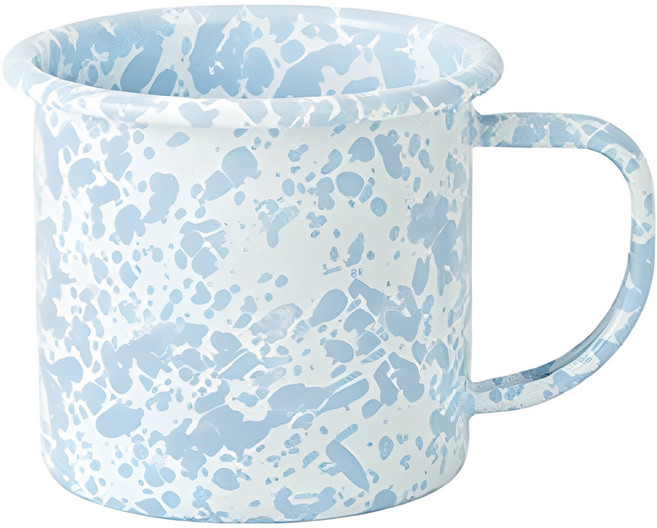 크로우캐년홈 머그 D11 340ml, 베이비 블루 마블, 1개
