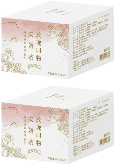 仁濟中藥 玫瑰四物美妍茶, 6g, 12包, 2盒