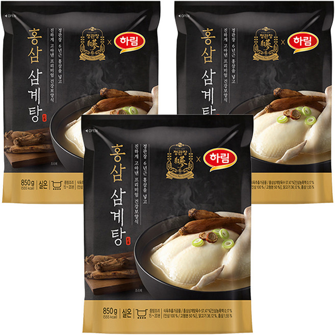 정관장 홍삼 삼계탕, 850g, 3개