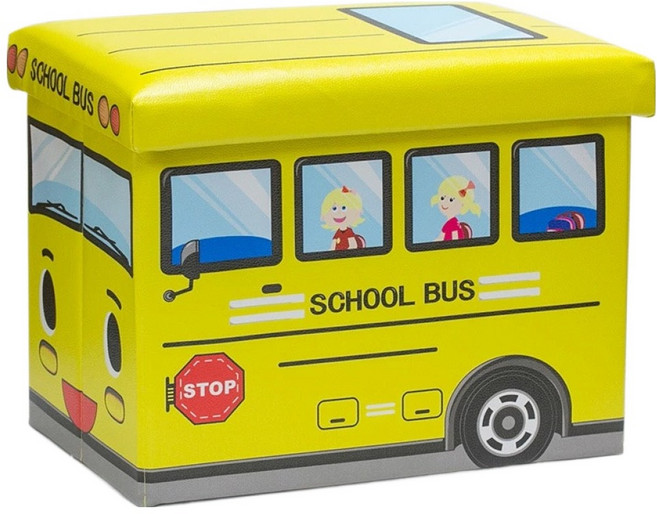 卡通玩具收納箱 車廂, 黃色, 1個