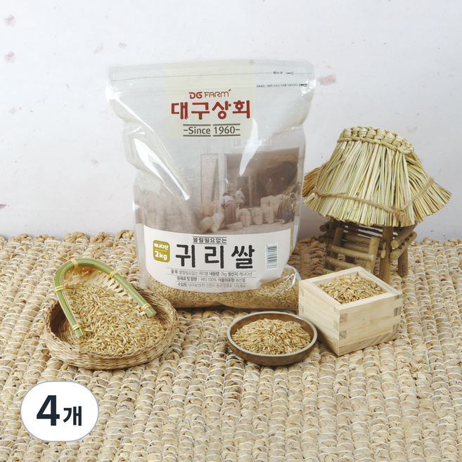 대구상회 불릴필요없는 귀리쌀, 2kg, 4개