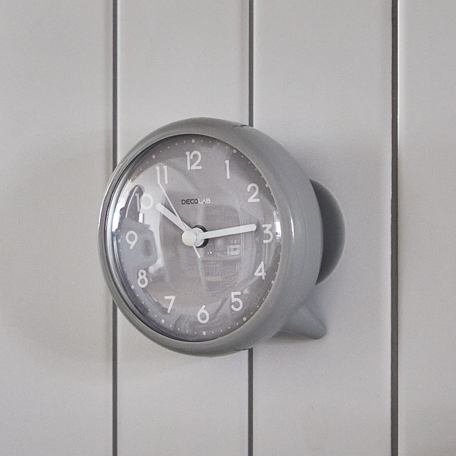 지엔홈 욕실 주방용 투웨이 방수시계, 그레이