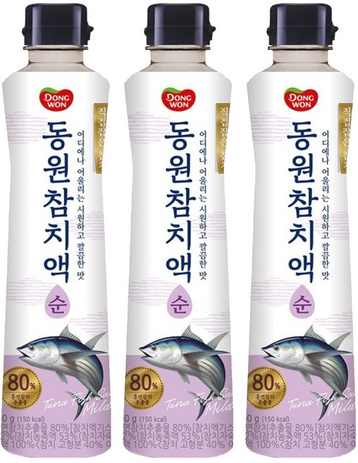 동원 참치액 순, 500g, 3개