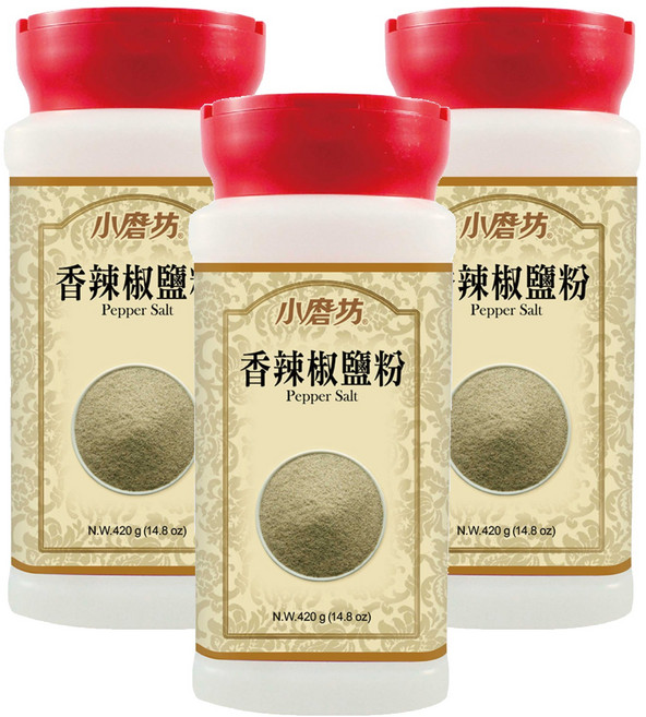 小磨坊 香辣椒鹽粉, 420g, 3罐