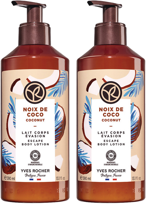 YVES ROCHER 伊夫黎雪 Escape身體乳 椰香, 390ml, 2瓶