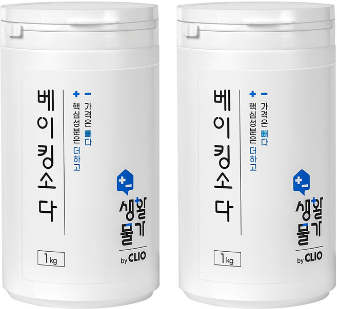 크리오 생활물가 베이킹소다 다목적 세정제, 1kg, 2개