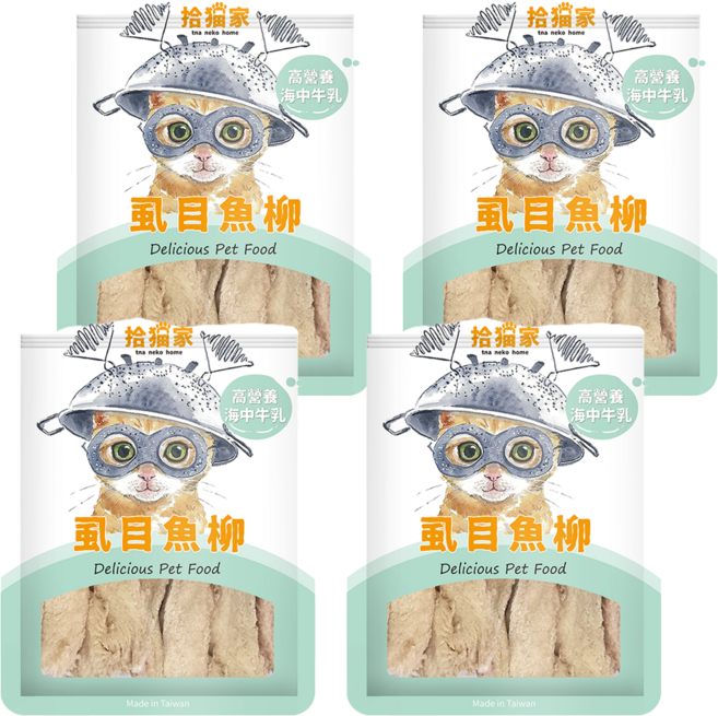 tna neko home 拾貓家 寵物生凍零食 真空冷凍乾燥, 虱目魚, 32g, 4包