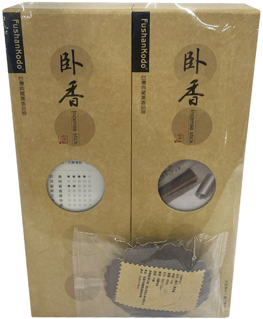 FushanKodo 富山香堂 催財聖物 西澳老山 臥香 x 2 + 福祿蓮花香座, 9362, 1組