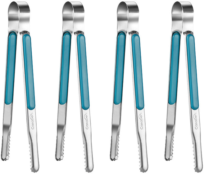 까사베니 다용도 스텐 주방 집게 대, 혼합색상, 4개