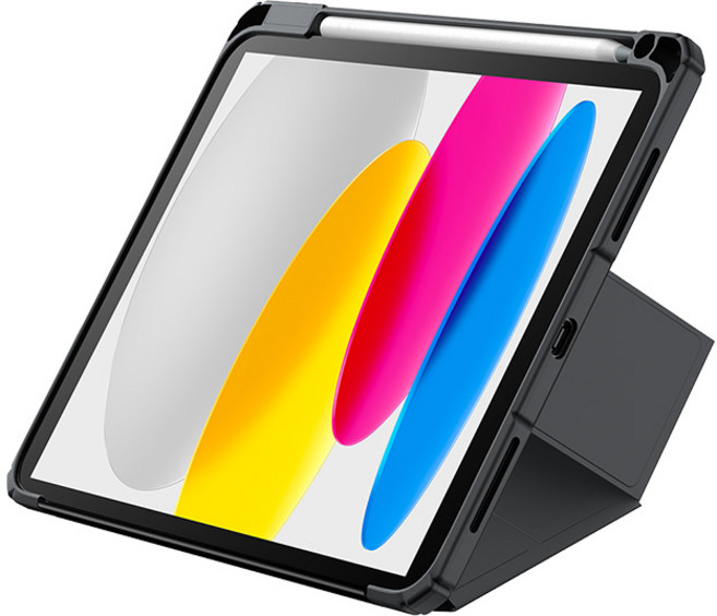 베이스어스 각도조절 펜슬 커버 태블릿PC 케이스, 블랙, 1개