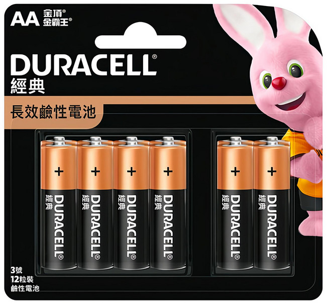 DURACELL 金頂 台灣公司貨 經典鹼性3號電池, 12顆, 1組