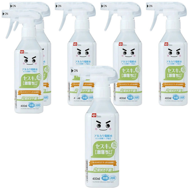 LEC 激落君倍半碳酸鹼性電解水家用清潔劑, 400ml, 6瓶