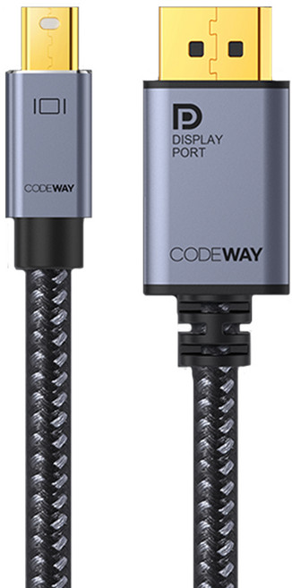 CODEWAY 4K 60Hz Mini-DP 1.2 公轉DP 1.2 公 轉接線, 1條, 1.5m