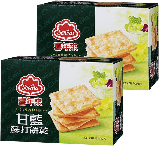 喜年來 甘藍蘇打餅乾 奶素, 150g, 2盒