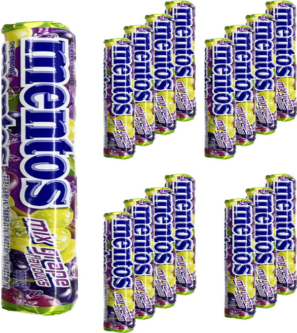 멘토스 믹스 그레이프향, 37.5g, 16개