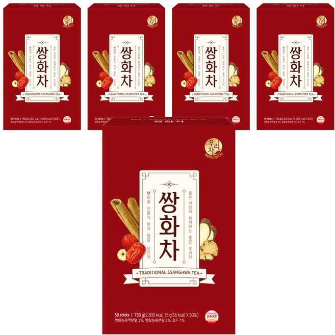 우리차 쌍화차, 15g, 50개입, 5개