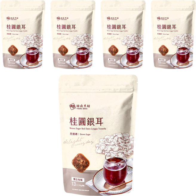 糖鼎 黑糖磚 桂圓銀耳, 30g, 13顆, 5包