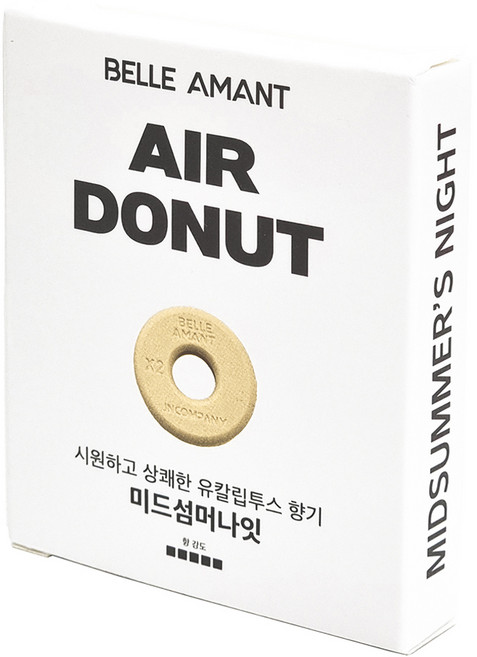 벨르아망 에어도넛 차량용 방향제 리필, 1개, 미드섬머나잇