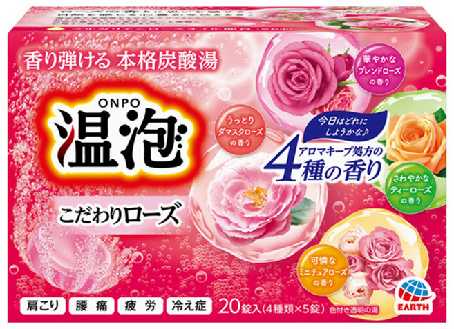 온포 탄산입욕제 로즈, 800g, 1개