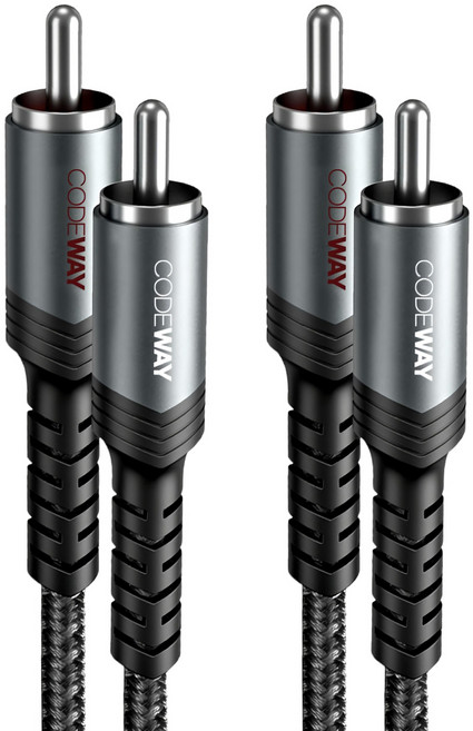 CODEWAY 2RCA 紅白音源線 1.5m, 單一商品, 黑色, 1條