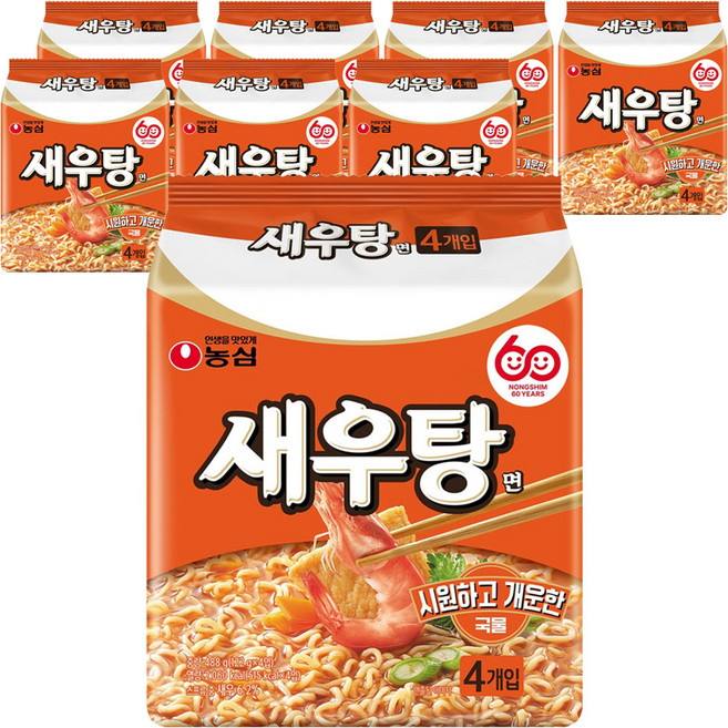 새우탕 새우탕면 122g, 8개