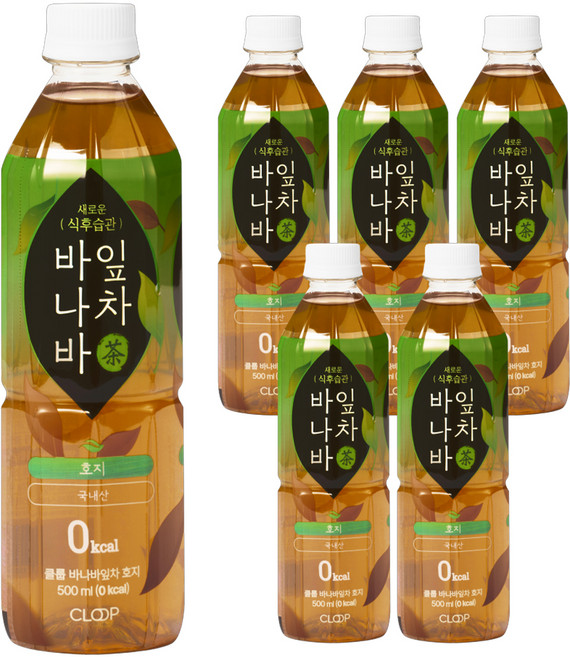 클룹 바나바잎차 호지, 500ml, 6개