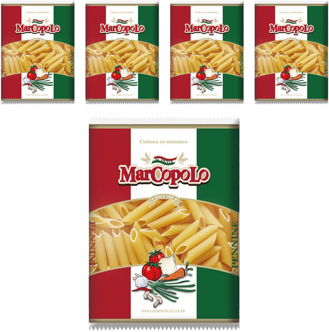 MarCopoLo 馬可波羅 筆尖麵, 500g, 5包