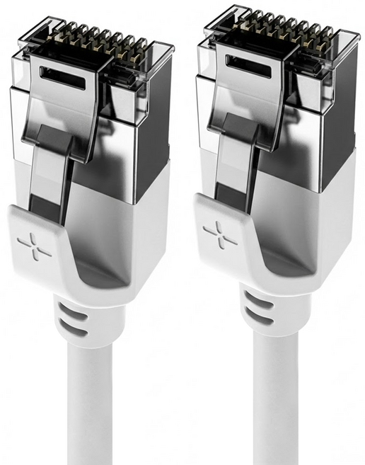 CODEWAY CAT.8 40Gbps 圓形PVC抗干擾耐用高速傳輸網路線, 15m, 白灰色, 1條