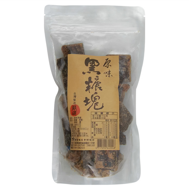 埔里鎮農會 原味黑糖塊, 380g, 1包