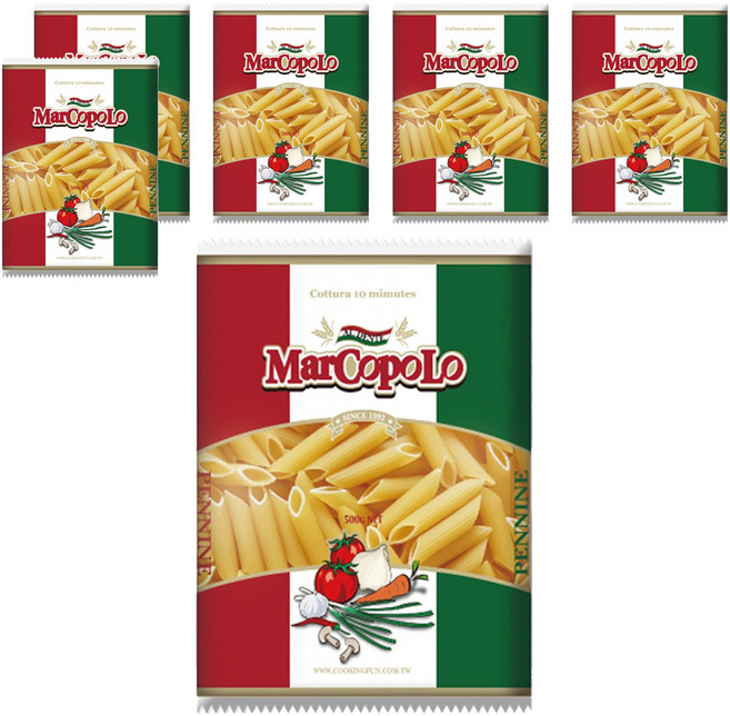 MarCopoLo 馬可波羅 筆尖麵, 500g, 6包