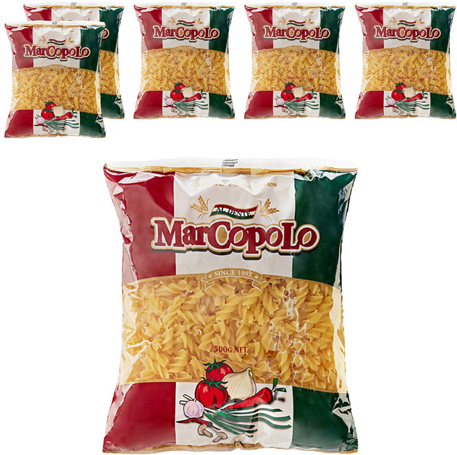 MarCopoLo 馬可波羅 螺絲麵, 500g, 6包